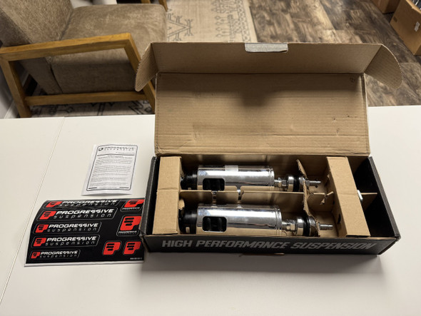 Progressive Chrome 422 Series Heavy Duty Rear Shocks 00-17 Harley Softail FLSTF