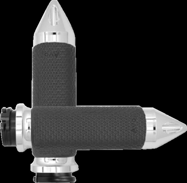Avon Grips Chrome Memory Foam Spike Grips MF-63B-CH-SPK