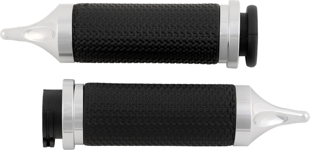 Avon Grips Chrome Memory Foam Spike Grips MF-63B-CH-SPK
