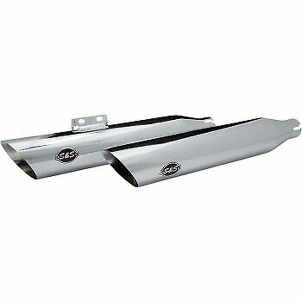 S&S Cycle 1801-1475 Slash Cut 50 State Mufflers - Chrome