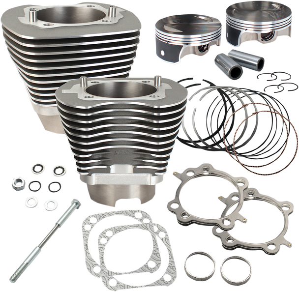 S&S Cycle #910-0474 Big Bore 117" Cylinder Kit Stone Gray for Harley Twin Cam