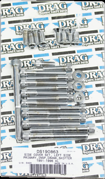 DRAG SPECIALTIES DS-190863 SIDE CVR SET 91-03 XL