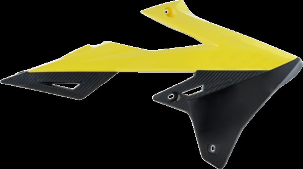 Acerbis Radiator Scoops Yellow/Black - Fits: FOR SUZUKI RMZ450 2018