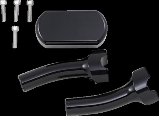LA CHOPPERS LA-7442-05B RISERS W/SOLID TOP 5.5"BK