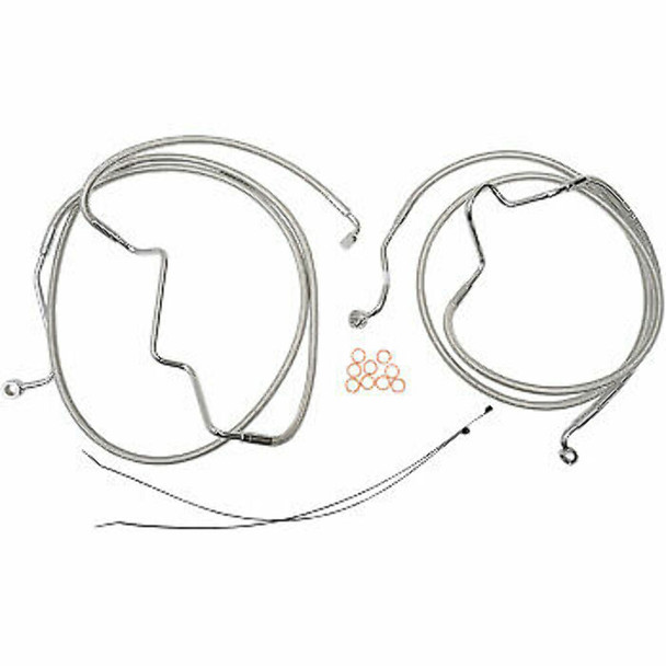 Magnum AS57016 Brake Line - Polished Stainless - Touring