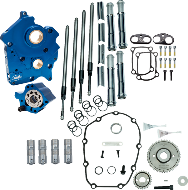S&S Cycle 310-1261 Cam Chest Kit without Cams - Chrome Pushrods - M8