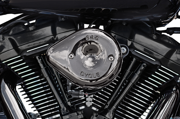 S&S Cycle 170-0782 Stealth Mini Teardrop Air Cleaner - M8 - Lava Chrome