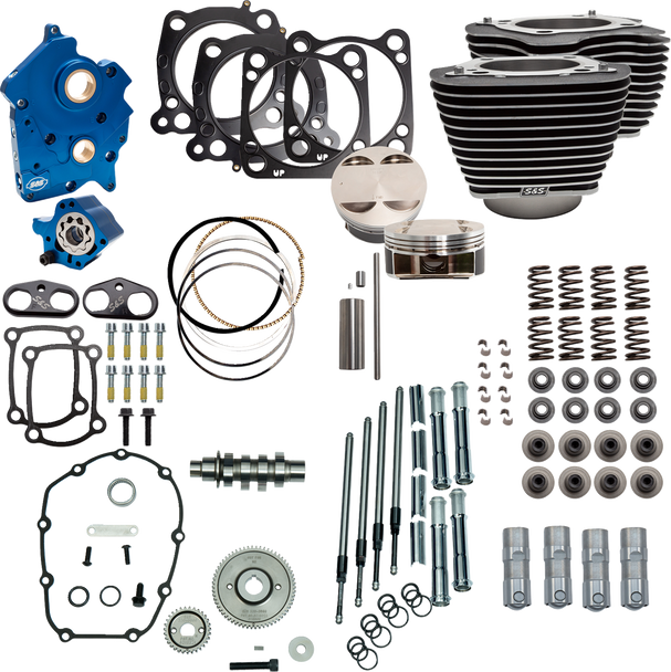 S&S Cycle 310-1051C Power Pack - Water Cooled - Black w/Highlights - M8