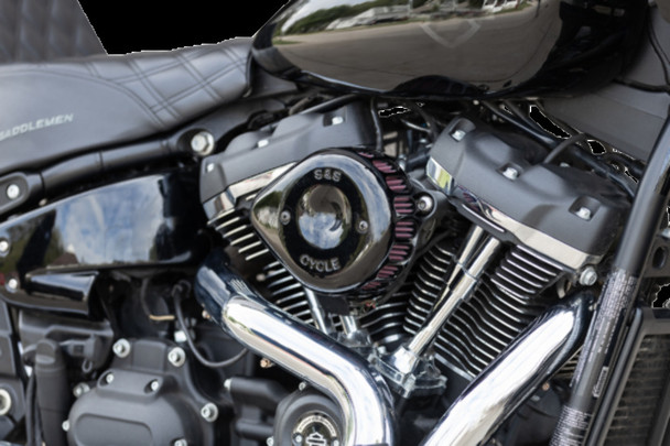 S&S Cycle 170-0436C Mini Air Cleaner Black for Harley M8 17-21