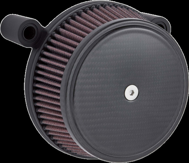 Arlen Ness Black Carbon Big Sucker Air Cleaner Filter Kit 08-17 Harley Touring