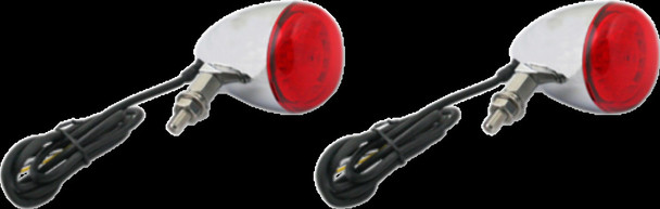 Custom Dynamics Chrome Complete ProBeam Solid Red Universal Turn Signals