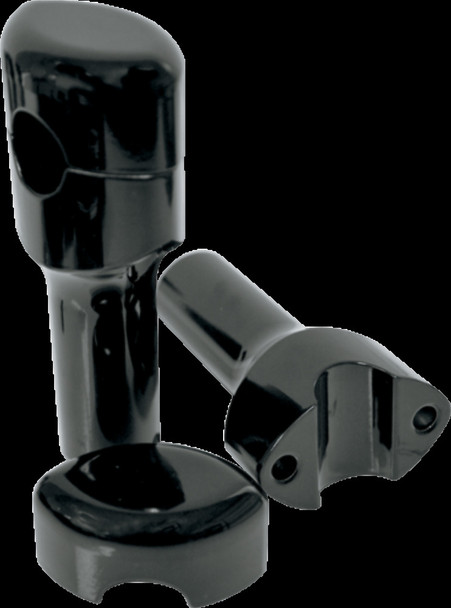 LA CHOPPERS LA-7406-04B RISERS HFTY SMOOTH 4" BK