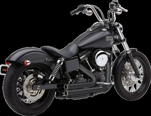 Cobra 12-17 Harley FXDB3 909 2-Into-2 Exhaust (Black)