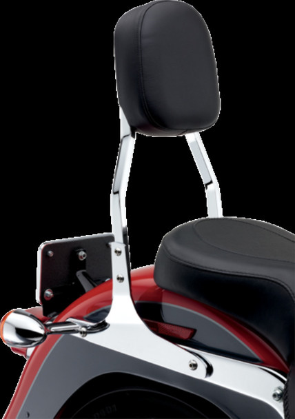 Cobra 17" Chrome Standard Square Sissy Bar with Pad 602-1151
