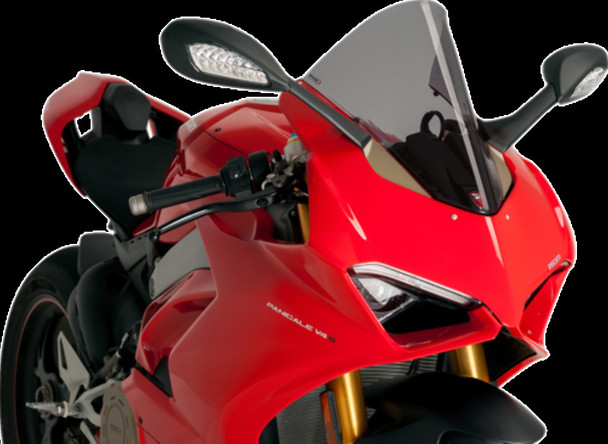 Puig 9690F Race Smoke Windscreen for 2018 2019 Ducati Panigale V4