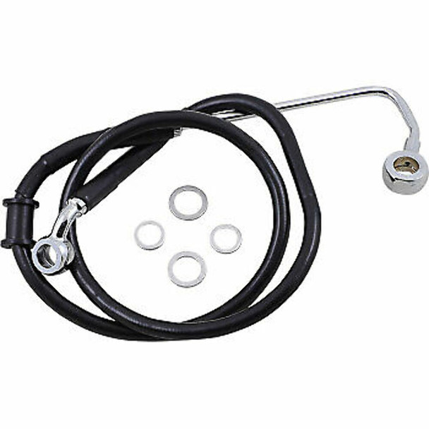 Drag Specialties 1741-5783 Brake Line - +2" - Black - '15-'17 Softail