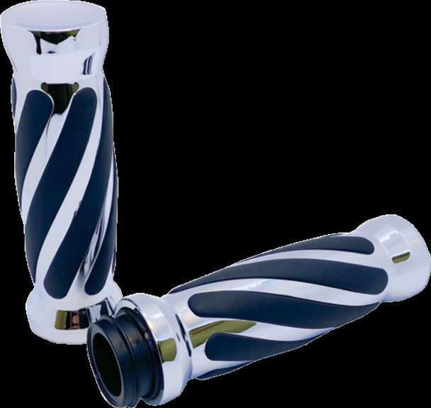 PRO-ONE PERF.MFG. 490011 GRIP TWISTED RUB CHR TBW