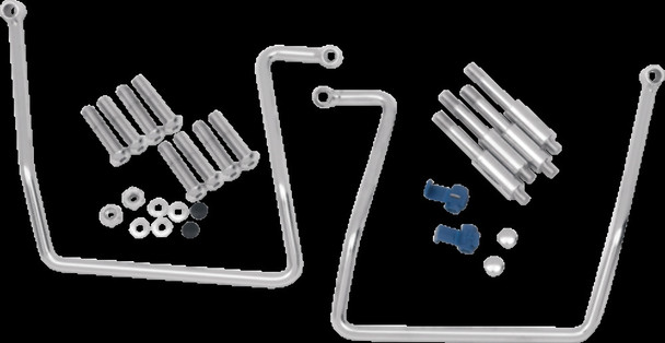 Drag Specialties Chrome Saddlebag Support Brackets for Harley FXD Dyna 91-17