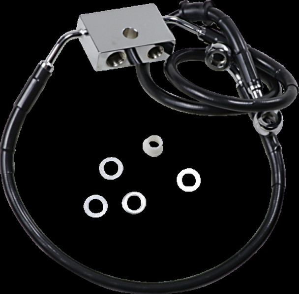 DRAG SPECIALTIES 1741-5293 FRT BRAKE LINE XL BK +6