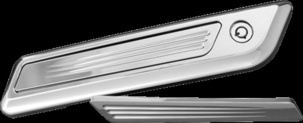 Accutronix Chrome Speed Ball Saddlebag Latch Inserts BLI14-SBC