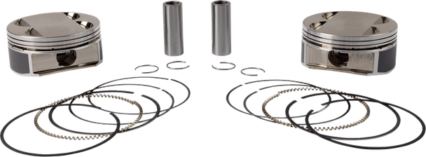 S&S Cycle 920-0141 Big Bore Piston Kit - 124" - +.010 - M8