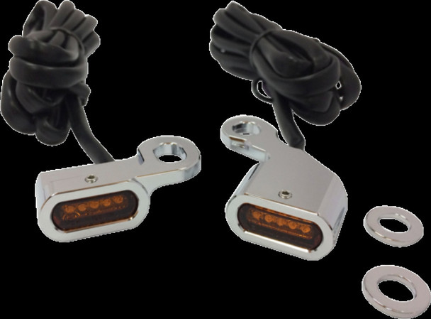 DRAG SPECIALTIES 2040-2132 LIGHTS MRKR CHR AMBR 96-