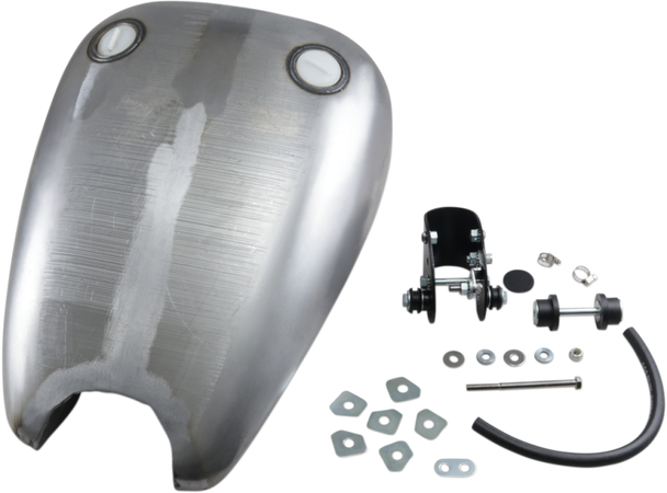 Drag Specialties Smooth Top 3.9 Gal Twin-Cap Extended Gas Tank for Sportster XL
