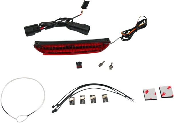 Custom Dynamics Luggage Rack LED Light Bar w/ Red Lens for Harley Davidson Glide