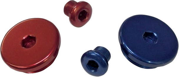 WORKS CONNECTION 24-590 ENGINE PLUGS YFZ450R BLU