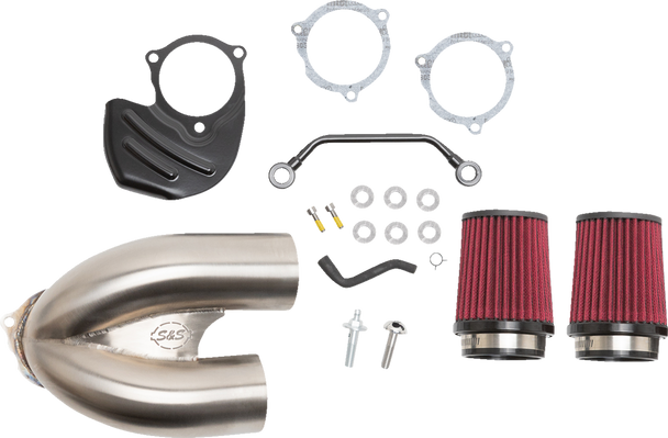 S&S Cycle 170-0565A Tuned Induction Air Cleaner Kit - Stainless Steel