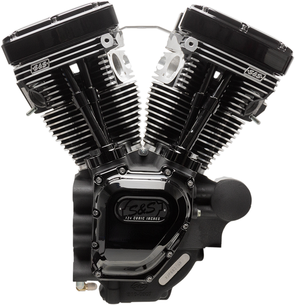 S&S Cycle 310-0835A T124 Long Block Engine - Black - Touring