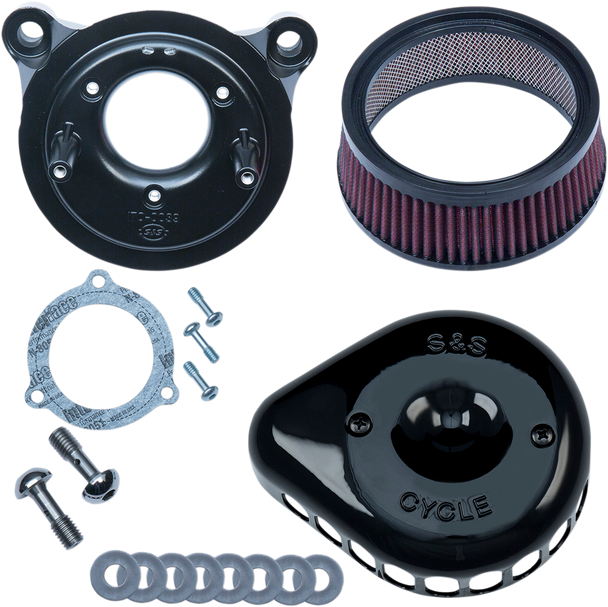 S&S Cycle 170-0438 Mini Teardrop Stealth Air Cleaner Kit - Gloss Black