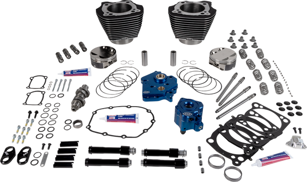 S&S Cycle 310-1395 129" Power Package - Black with Highlights - 107" M8