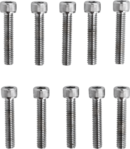 Drag Specialties Bolts - Socket-Head - Knurled/Coarse Thread - 10 Pack