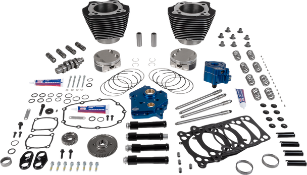 S&S Cycle 310-1398 129" Power Package - Black with Highlights - 107" M8