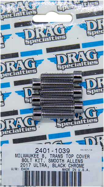 DRAG SPECIALTIES 2401-1039 BOLT KIT M8 TRAN TOP B/C