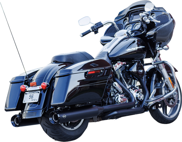 S&S Cycle 550-1078 4-1/2" Gnx Slip-On Mufflers - Guardian Black