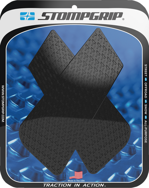 Stompgrip 50-14-0004B Tank Grips - Icon - Wedge - Black - Universal