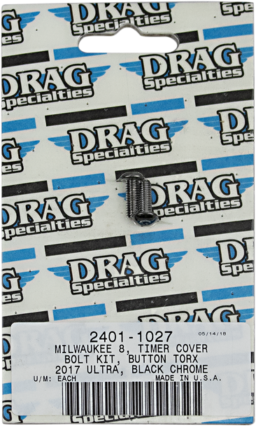 DRAG SPECIALTIES 2401-1027 BOLT KIT M8 TIMING B/C K