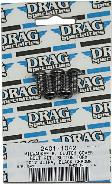 DRAG SPECIALTIES 2401-1042 BOLT KIT CLUTCH B/C TORX