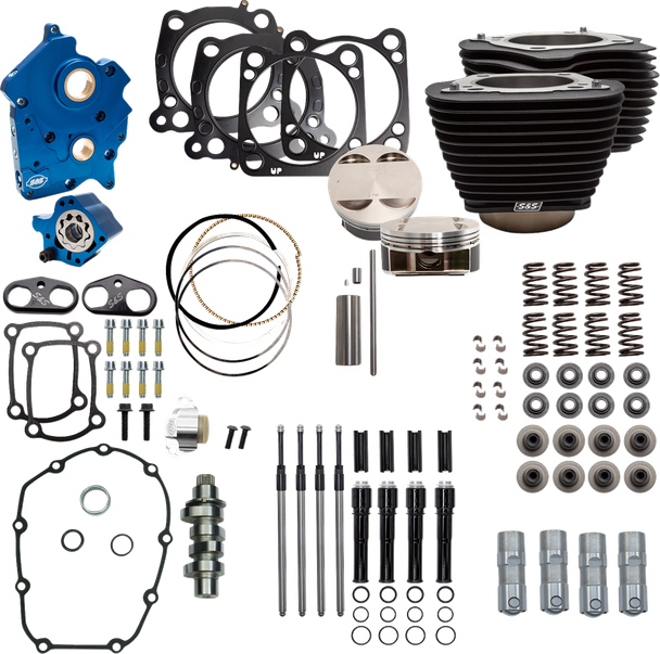 S&S Cycle 310-1057C Power Pack - Oil Cooled - Black Granite w/Highlights - M8
