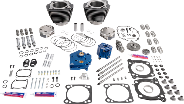 S&S Cycle 310-1391 132" Power Package - Black Granite - 114"/117" M8