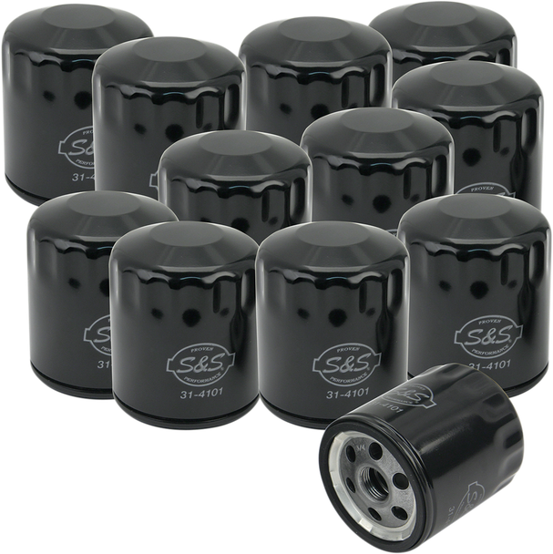 S&S Cycle 310-0239 Oil Filters - Black - 12-Pack