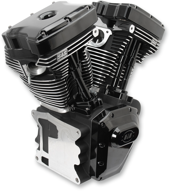 S&S Cycle 310-0900A T124 Long Block Engine - Black - Fxd | Fxdwg