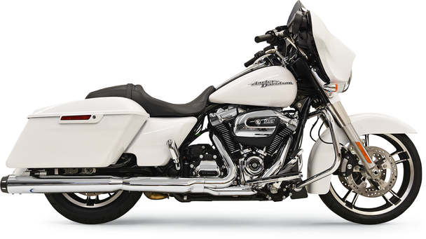 Bassani Chrome Round 4" Slip on Quick Change Mufflers 17-19 Harley Touring FLHR