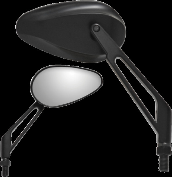 PARTS UNLIMITED 0640-0963 MIRROR PU TEARDROP BLK