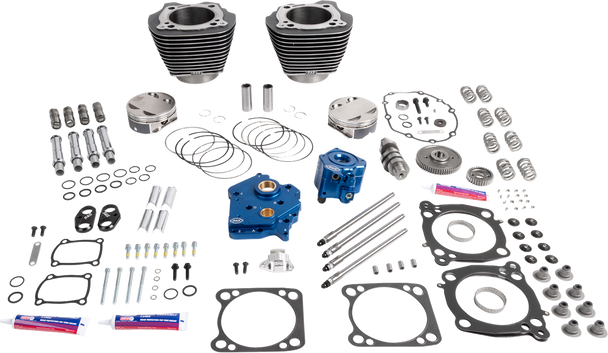 S&S Cycle 310-1402 132" Power Package - Black Granite - 114"/117" M8