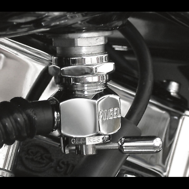Pingel 6311-CR Power Flow Round Fuel Valve - Chrome - 22mm