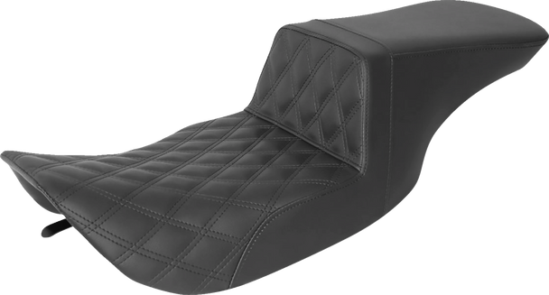 Saddlemen 897-06-192 Tour Step-Up Seat - Front Lattice Stitch - Black - FL 97-07