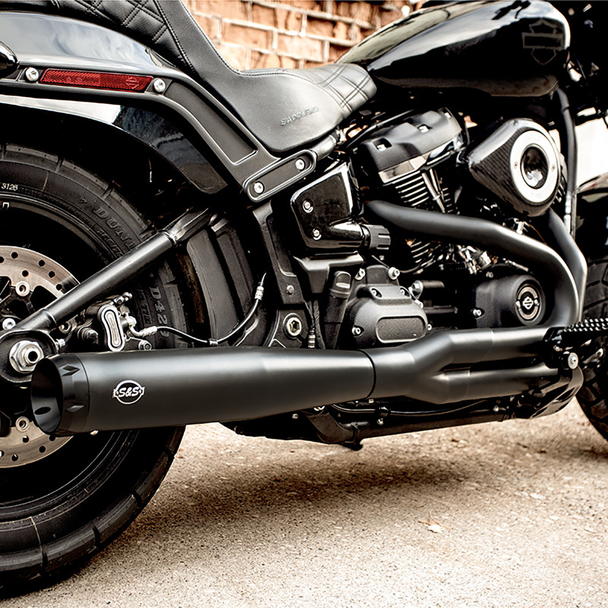S&S Cycle 550-0789 2-into-1 Exhaust System - Black